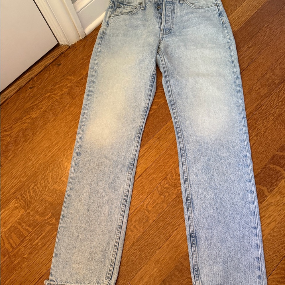 Rag & Bone Maya High-Rise Slim Jeans in Light Blue